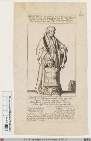 Bildnis Desiderius Erasmus, gen. Erasmus von Rotterdam