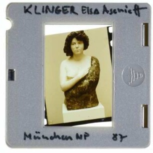 Klinger, Porträtbüste Elsa Asenijeff