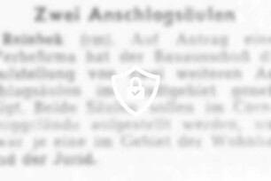 Zwei Anschlagsäulen