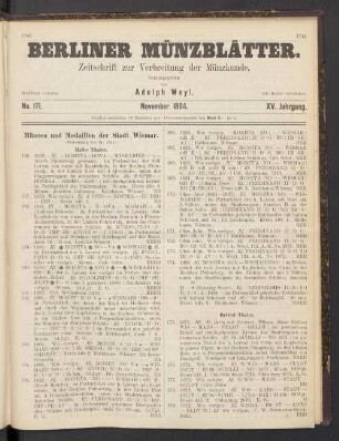No. 171. November 1894