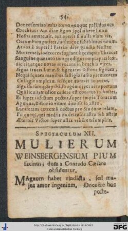 Spectaculum XII.