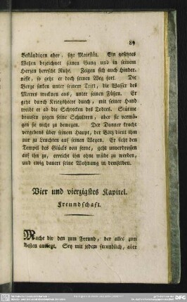 Vier und vierzigstes Kapitel. Freundschaft