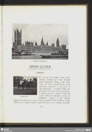 Ninth letter - London
