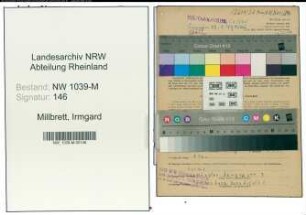 Entnazifizierung Irmgard Millbrett , geb. 28.02.1915 (Dolmetscherin)