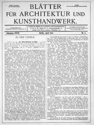 Nr. 4., April 1914