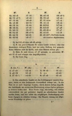 Beiträge zur Theorie und Praxis des Schachspiels : in einer Reihe von Abhandlungen, Partien, Räthseln etc., 3. 1848