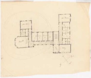 Krankenhaus, Clerf (Clervaux): Grundrissskizze des Obergeschosses