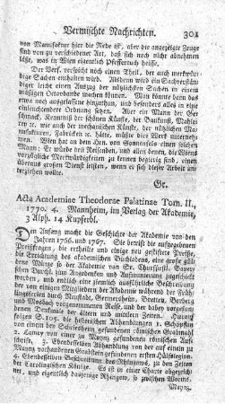 Acta. Tom.II.
