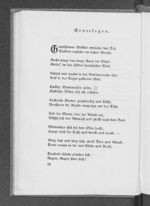 Erntesegen.