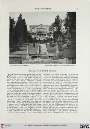 Das Haus Hupertz in Aachen