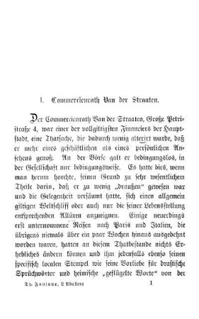 I. Commercienrath Van der Straaten.