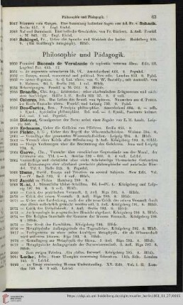 Philosophie und Pädagogik (Nr. 2050 - 2095)