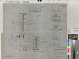 Münster (Münster) Landesuntersuchungsämter Nordrhein-Westfalen Grundriß Kellergeschoß 1957 1 : 200 59,5 x 70 Pause Staatshochbauamt Münster Regierung Münster Nr. 34047
