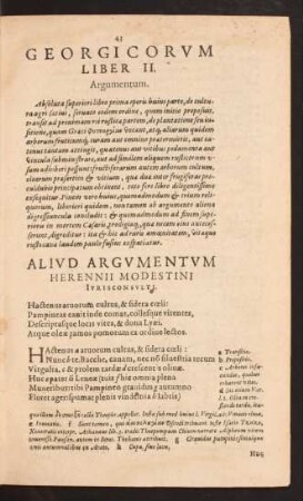Georgicorum Liber II.