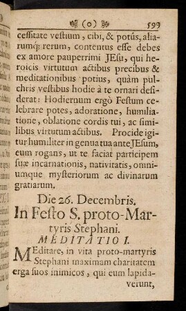 599-601, Die 26. Decembris. In Festo S. proto-Martyris Stephani.