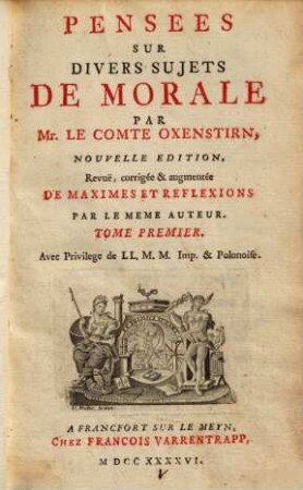 Pensees Sur Divers Sujets De Morale, Tome Premier