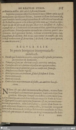 Regula XLIX. In poenis benignior interpretatio facienda est