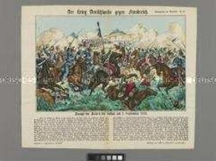 Kampf der Bayern bei Sedan am 1.9.1870 - Bilderbogen (Nr. 21 der Serie "Der Krieg Deutschlands gegen Frankreich")