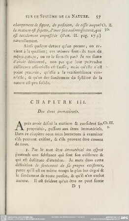 Chapitre III. Des étres immatériels
