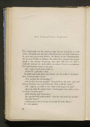 Ein öffentliches Ärgernis