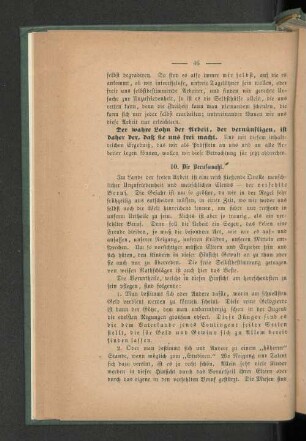 10. Die Berufswahl.