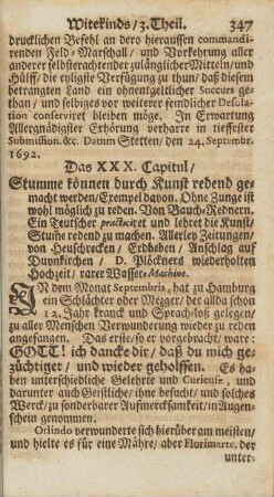 Das XXX. Capitul/ Stumme können durch Kunst redend gemacht werden/ Exempel davon. ...