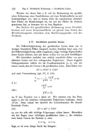 § 81. Geodätisch parallele Linien.