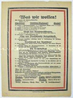 Wahlflugblatt der DNVP zur Reichstagswahl 1924