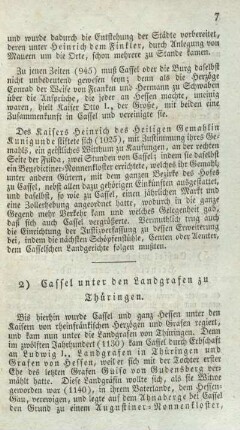 2) Cassel unter den Landgrafen zu Thüringen.