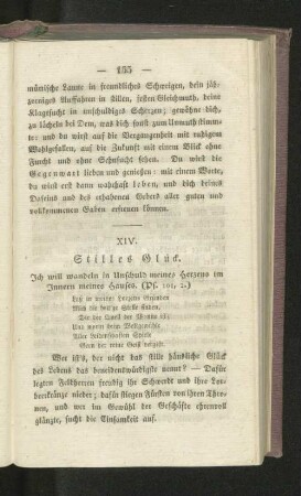 XIV. Stilles Glück.