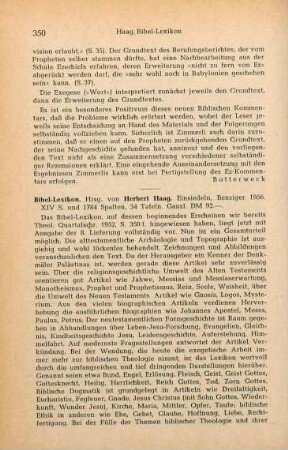 350-351 [Rezension] Bibel-Lexikon