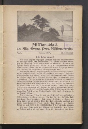 Nr. 1. Januar 1914