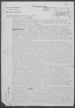 Aulendorf: Inspektionsbericht 1958