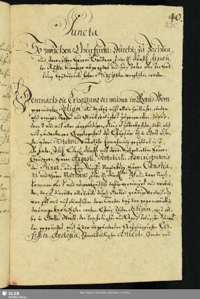 Puncta, so zwischen Churf.: Durchl. zu Sachßen u. deroselben Herren Brüder ... abgeredet ..., dat. Dresden, 22.4.1657