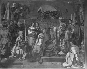 Gemäldezyklus zur Geschichte der Wittelsbacher: Kaiserkrönung Ludwigs des Bayern in Rom im Jahre 1325