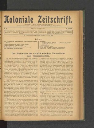 Nr. 52. Berlin, 22. Dezember 1911. 12. Jahrgang.