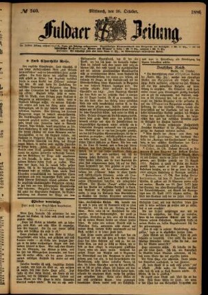 Ausgabe vom Mittwoch, den 20. Oktober 1886.