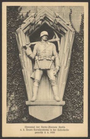 Ansichtskarte Ehrenmal der Garde-Pioniere, Garnisonkirche