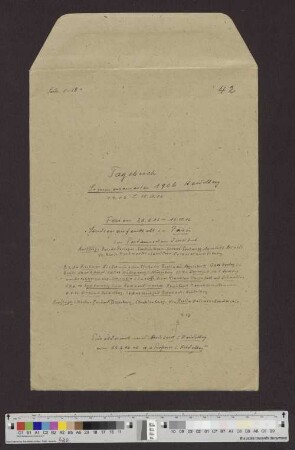 Band 42: Studienaufenthalt in Paris im Pasteur'schen Institut (Privatdozent und Assistent i. Heidlberg, vom 12.06.1906 ab a. o. Professor i. Heidelberg