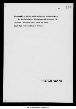 Gedenkfeier zum 50. Geburtstag von Louis Fürnberg