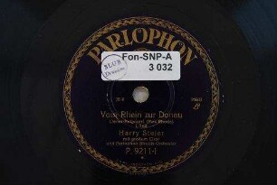 Vom Rhein zur Donau : Lieder-Potpourri; I. Teil / (Max Rhode)