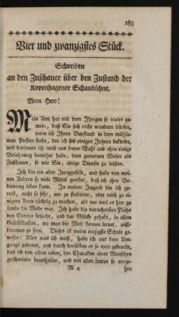 Vier und zwanzigstes Stück