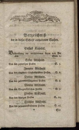 Verzeichniß der in dieser Schrift enthaltenen Sachen.