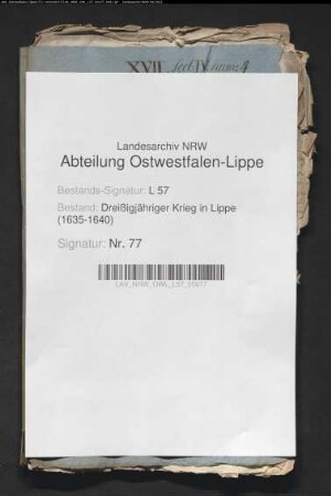 Kriegsdrangsale und Klagen der Stadt Salzuflen