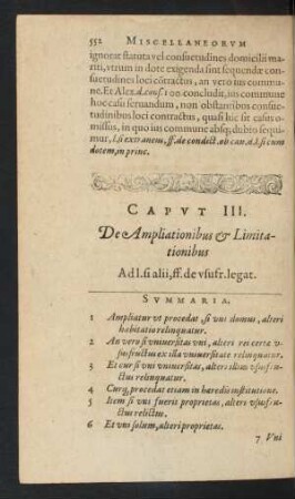 Capvt III.