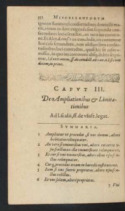Capvt III.