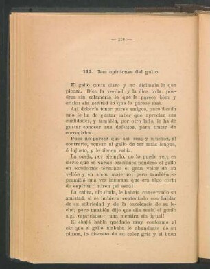 111. Las opiniones del gallo.