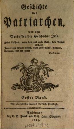 Geschichte der Patriarchen, 1