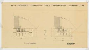 Bürohaus Bayerischer Platz 1 / Landshuter Straße 21, Berlin-Schöneberg: Grundrisse 6.-9. Obergeschoss 1:200