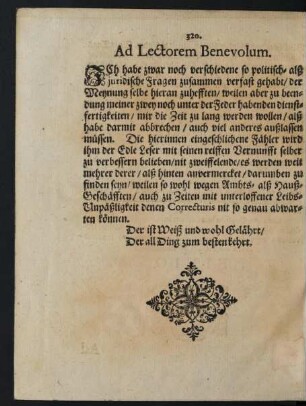 Ad Lectorem Benevolum.